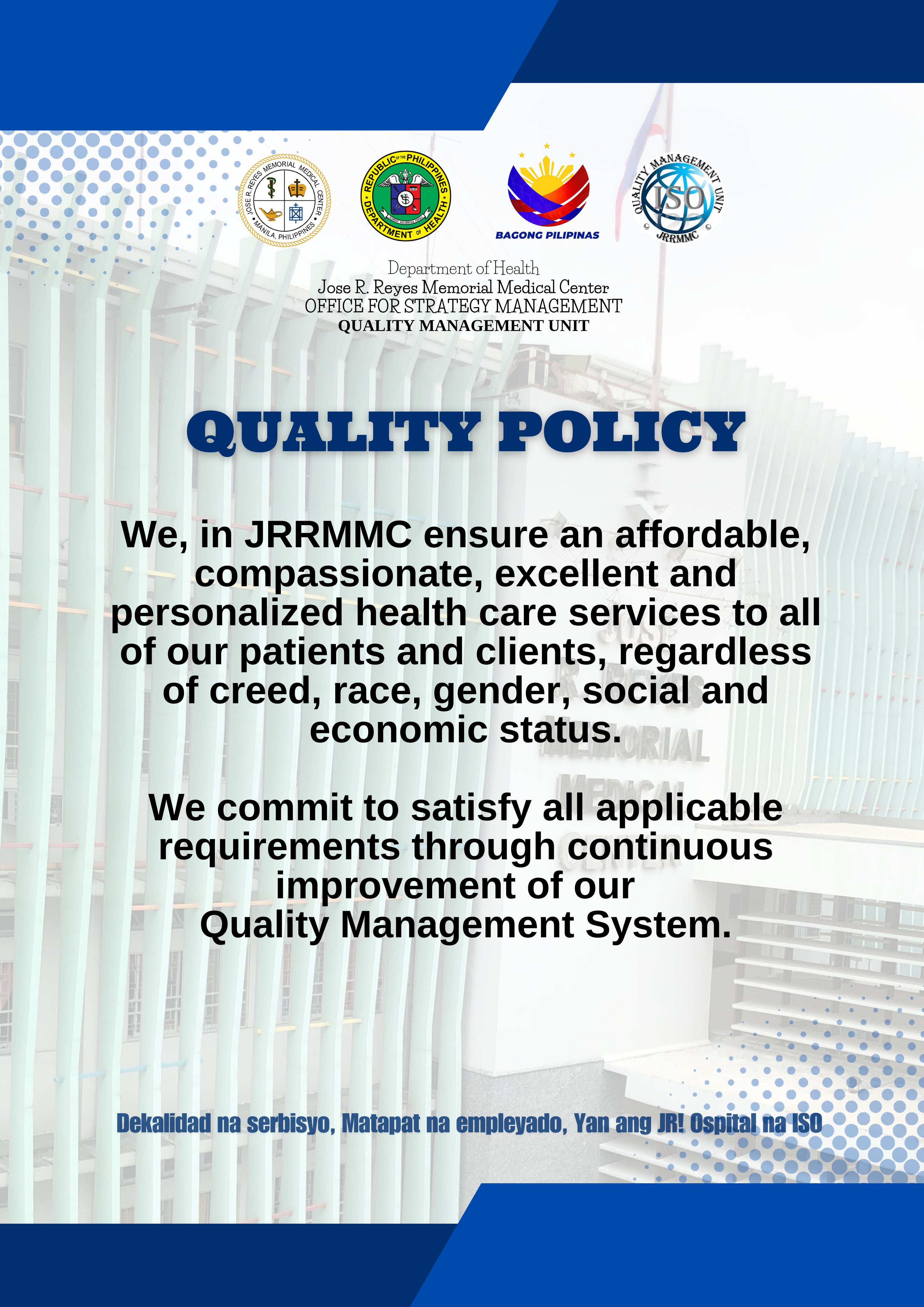 NEW ISO QUALITY POLICY